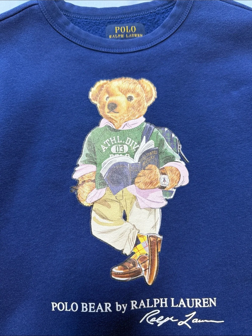 Ralph Lauren Navy Sweatshirt with Polo Bear Patch